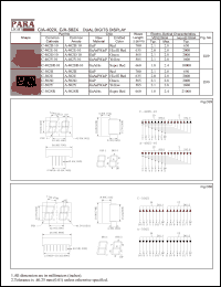 A-402Y-10 datasheet: Common anode yellow dual digit display A-402Y-10