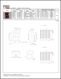 C-5001SR datasheet: Common cathode super red single digit display C-5001SR