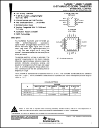 TLV1549CP datasheet:  10-BIT 38 KSPS ADC SER. OUT, INHERENT S&H FUNCTION, TERMINAL COMPAT. W/TLC1549, TLC1549X TLV1549CP