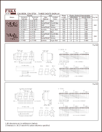 C-573E datasheet: Common cathode hi.effi red three digit display C-573E