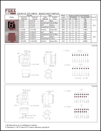 C-1001E datasheet: Common cathode hi.effi red single digit display C-1001E