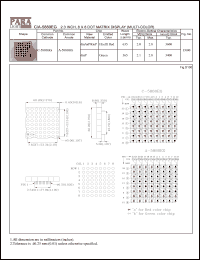 C-5880EG datasheet: Common cathode  hi.effi red/green 2.3 inch, 8x8 dot matrix display C-5880EG