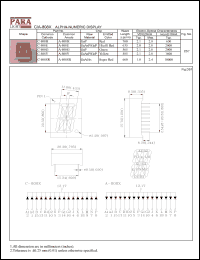C-808SR datasheet: Common cathode super red alpha-numeric display C-808SR