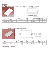 K-02803G-P datasheet: LCD back light, TAB type, yellow/green K-02803G-P