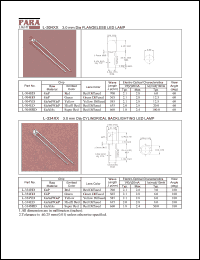 L-304YD datasheet: 3.0 mm dia flangeless LED lamp,yellow L-304YD