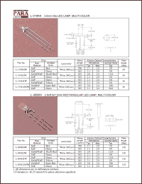 L-409EGW datasheet: 3.0 mm dia LED lamp,multi-color, hi effi red/green L-409EGW