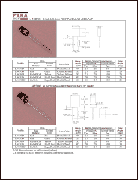 L-473ED datasheet: Hi effi red, 2.5 x 5.0 x 9.5 mm rectangular LED lamp L-473ED