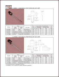 L-463SRD datasheet: Super red, 2.5 x 5.0 x 9.5 mm rectangular LED lamp L-463SRD