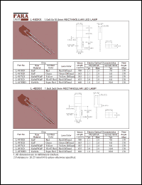 L-493SRD datasheet: Super red, 1.0 x 5.0 x 10.0 mm rectangular LED lamp L-493SRD