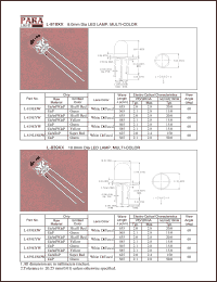 L-819LESGW datasheet: 8.0 mm dia LED lamp, super red/green L-819LESGW