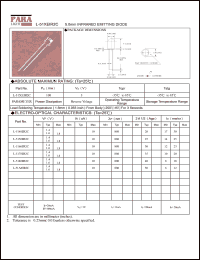 L-514EIR2C datasheet: 5.0 mm infrared emitting diode L-514EIR2C