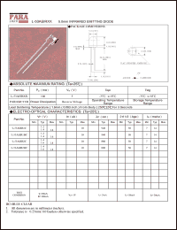 L-53AEIR1C datasheet: 5.0 mm infrared emitting diode L-53AEIR1C