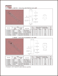 L-3N4ED datasheet: 3.0 mm dia low frofile LED lamp,hi.effi red L-3N4ED