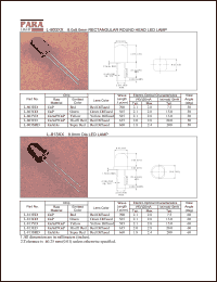 L-803ED datasheet: 8.0x8.0 mm rectangular round head LED lamp,hi.effi red L-803ED