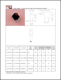 L-H311006B datasheet: 3.0 mm dia LED lamp, with LED-301A holder L-H311006B