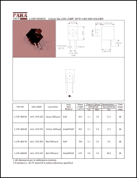 L-H314008B datasheet: 3.0 mm dia LED lamp, with LED-306 holder L-H314008B