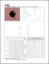 L-H326005B datasheet: 3.0 mm dia LED lamp, with LED-3062A holder L-H326005B