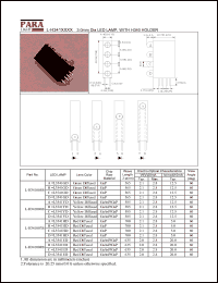 L-H341008B datasheet: 3.0 mm dia LED lamp, with H340 holder L-H341008B