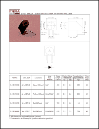 L-H513005B datasheet: 5.0 mm dia LED lamp, with H401 holder L-H513005B