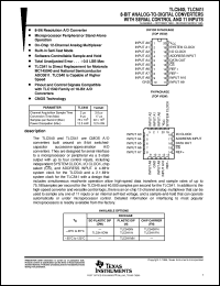 TLC540IDW datasheet:  8-BIT, 75 KSPS ADC SERIAL-OUT, ON-CHIP 12-CH. ANALOG MUX, 11 CH. TLC540IDW