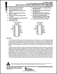 TLC2558CPWR datasheet:  12-BIT, 400 KSPS ADC, 8-CH. SERIAL WITH POWERDOWN TLC2558CPWR