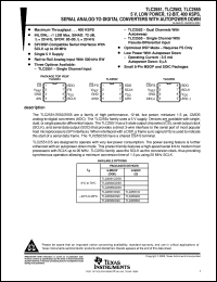 TLC2555IDR datasheet:  12-BIT, 400 KSPS ADC, SERIAL OUT, SPI/DSP COMPATIBLE, AUTO POWERDOWN, SINGLE CH. PSEUDO-DIFFERENTIAL TLC2555IDR