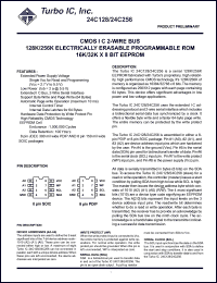 TU24C256CS3 datasheet: CMOS IIC 2-wire bus. 256K electrically erasable programmable ROM. 32K x 8 bit EEPROM. Voltage 2.7V to 5.5V. TU24C256CS3