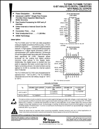 TLC1550INW datasheet:  10-BIT, 164 KSPS ADC PARALLEL OUT, DIRECT I/F TO DSP/UPROCESSOR, 10 CH. TLC1550INW