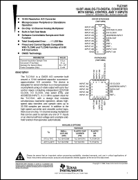 TLC1541CDW datasheet:  10-BIT, 32 KSPS ADC SERIAL OUT, UPROCESSOR PERIPH./STANDALONE, 11 CH. TLC1541CDW