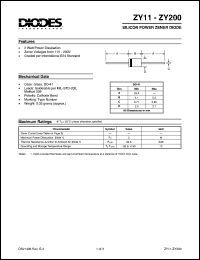 ZY91 datasheet: 85-96V silicon power zener diode ZY91