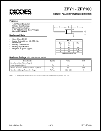 ZPY62 datasheet: 58-66V silicon planar zener diode ZPY62