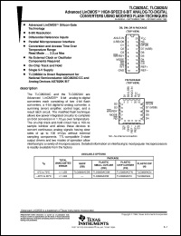 TLC0820ACDBR datasheet:  1-BIT, 392 KSPS ADC PARALLEL OUT, MICROPROCESSOR PERIPHERAL, ON-CHIP TRACK-AND-HOLD, 8 CHANNELS TLC0820ACDBR