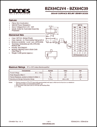 BZX84C30 datasheet: 30V; 300mW surface mount zener diode. Ideally suited for automated assembly processes BZX84C30
