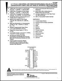 TLV1562CDW datasheet:  10-BIT, 2 MSPS ADC QUAD CH. (CONFIG.) W/MUX, PGMABLE RES. VS. SPEED/CONVERSION MODE, AUTO O TLV1562CDW