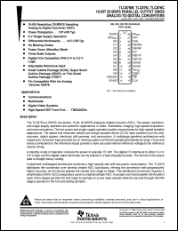 TLC876CPW datasheet:  10-BIT, 20 MSPS ADC SINGLE CH., POWERDOWN/STANDBY MODE, LOW POWER TLC876CPW