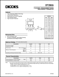 DT2955 datasheet: 60V; P-channel enchancement mode field effect transistor DT2955