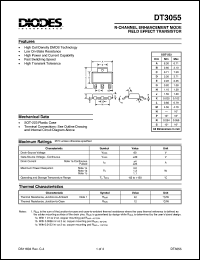 DT3055 datasheet: 60V; N-channel enchancement mode field effect transistor DT3055