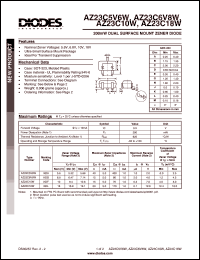 AZ23C10W datasheet: 10V; 200mW dual surface mount zener diode. Ideal for transient suppression AZ23C10W