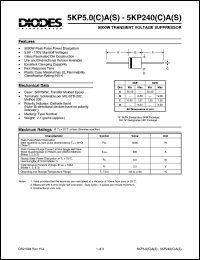 5KP6.0(C)A datasheet: 6.0V; 5000W transient voltage suppressor 5KP6.0(C)A