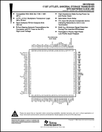 SN74FB1653PCA datasheet:  17-BIT LVTTL/BTL UNIVERSAL STORAGE TRANSCEIVERS WITH BUFFERED CLOCK LINES SN74FB1653PCA