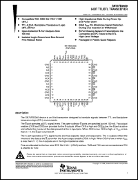 SN74FB2040RC datasheet:  8-BIT TTL/BTL TRANSCEIVERS SN74FB2040RC