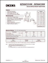 BZX84C2V4W datasheet: 2.4V; 200mW surface mount zener diode BZX84C2V4W