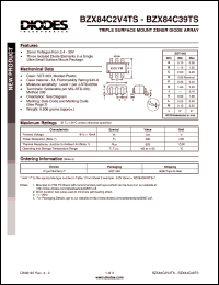 BZX84C3V3TS datasheet: 3.3V; 200mW triple surface mount zener diode array BZX84C3V3TS