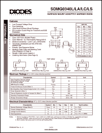 SDMG0340LA datasheet: 40V; 30mA surface mount schottky barrier diode. PN junction guard ring for transient and ESD protection SDMG0340LA