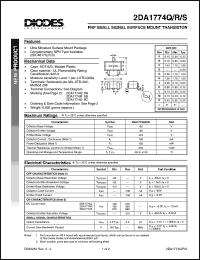 2DC1774S datasheet: 60V; 150mA PNP surface mount small signal transistor 2DC1774S