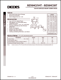 BZX84C3V3T datasheet: 3.3V; 150mW surface mount zener diode BZX84C3V3T