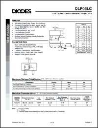 DLP05LC datasheet: 300W low capacitance unidirectional TVS DLP05LC