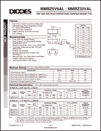 MMBZ10VAL datasheet: 6.5V; 24W and 40W peak power dual surface mount TVS MMBZ10VAL