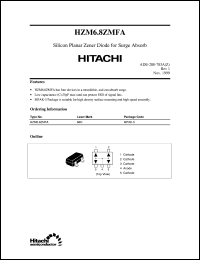 HZM6.8ZMFA datasheet: Zener diode for protection surge HZM6.8ZMFA