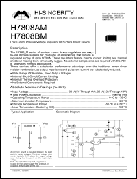 H7808AM datasheet: 30V low current positive voltage regulator H7808AM